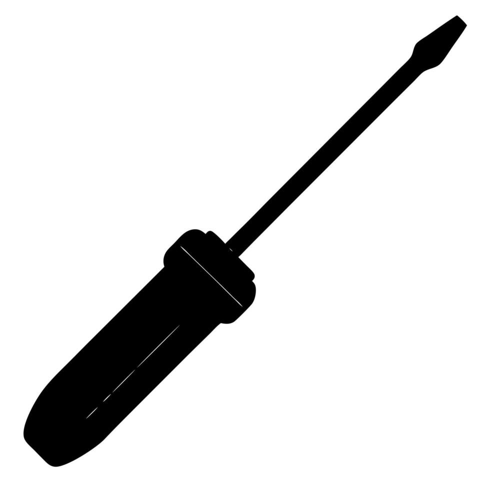 silhouette illustration of Screwdriver vector
