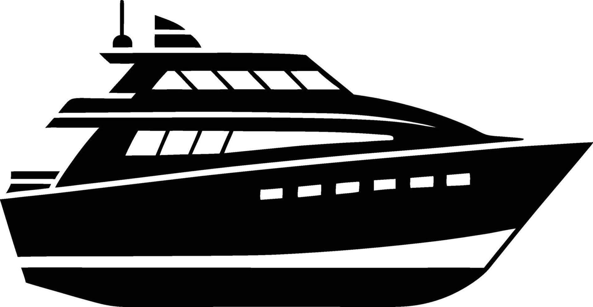 Yacht silhouette illustration vector