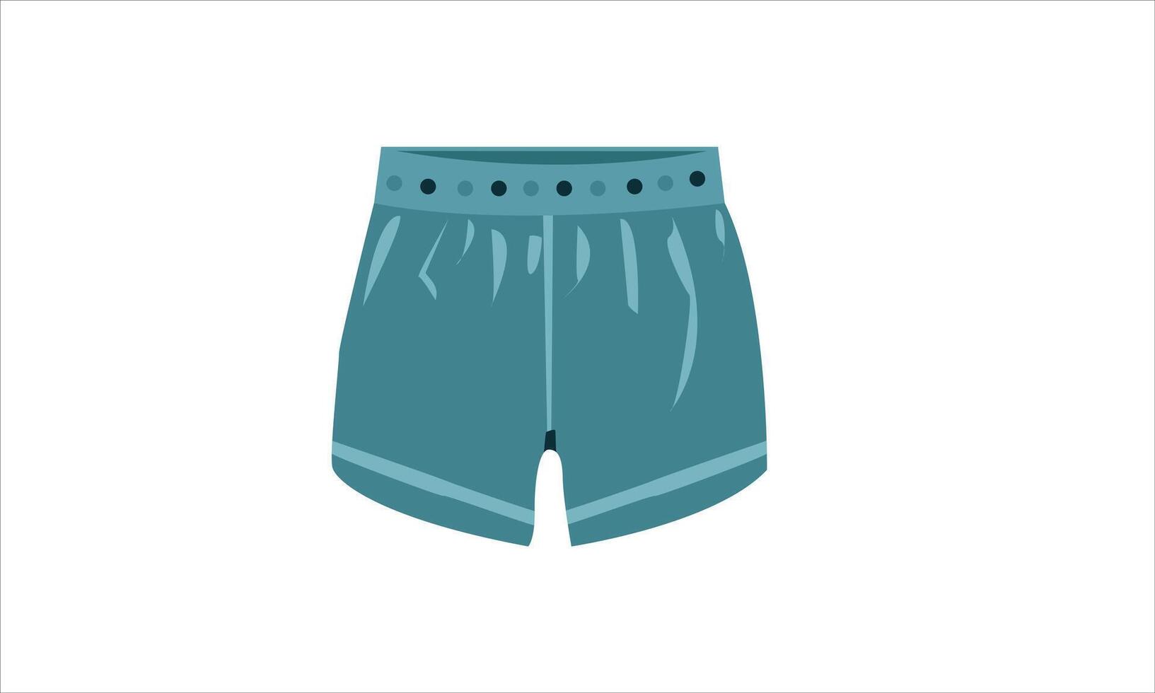 A pair of shorts with a blue top and bottom vector