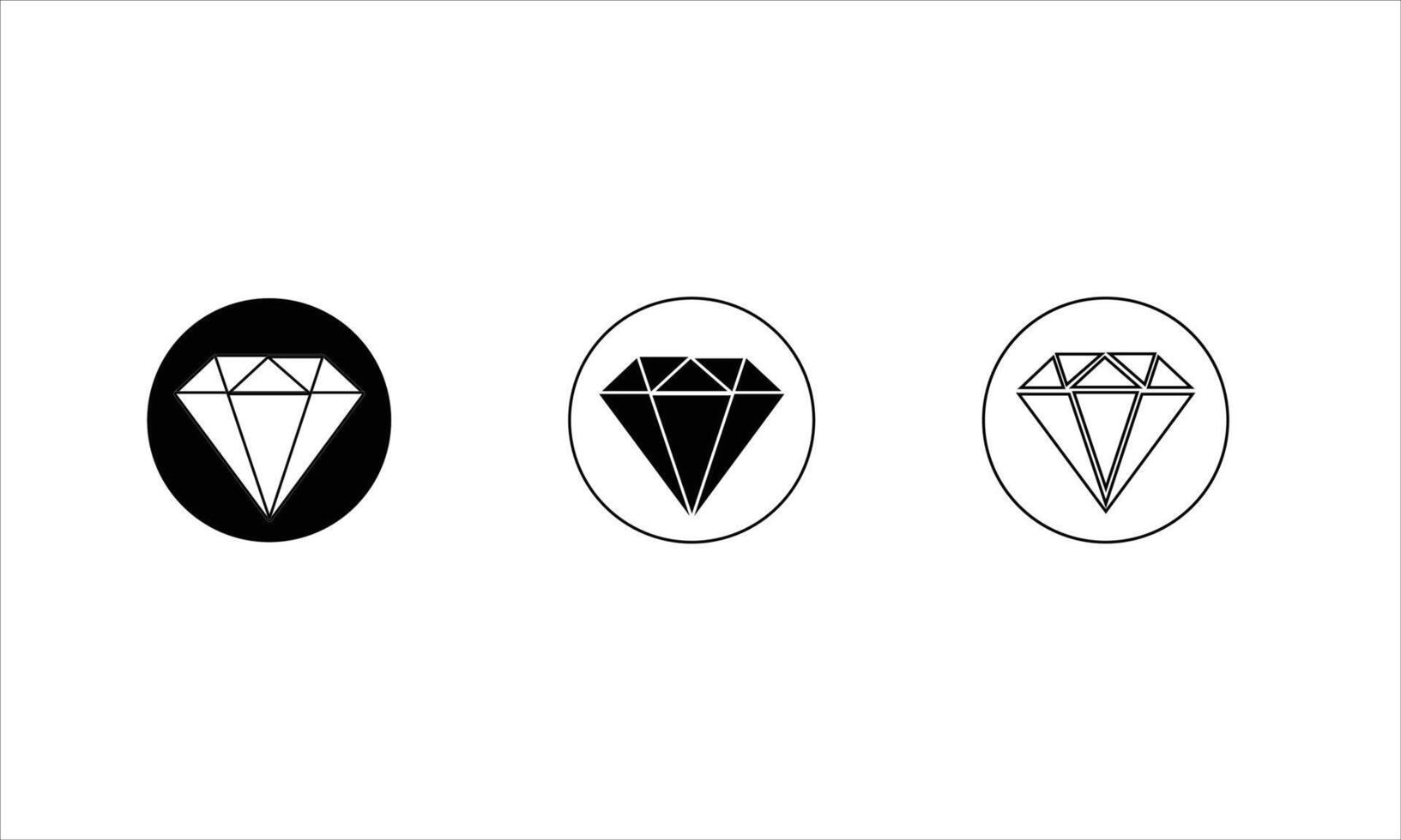 Diamond icon set illustration vector