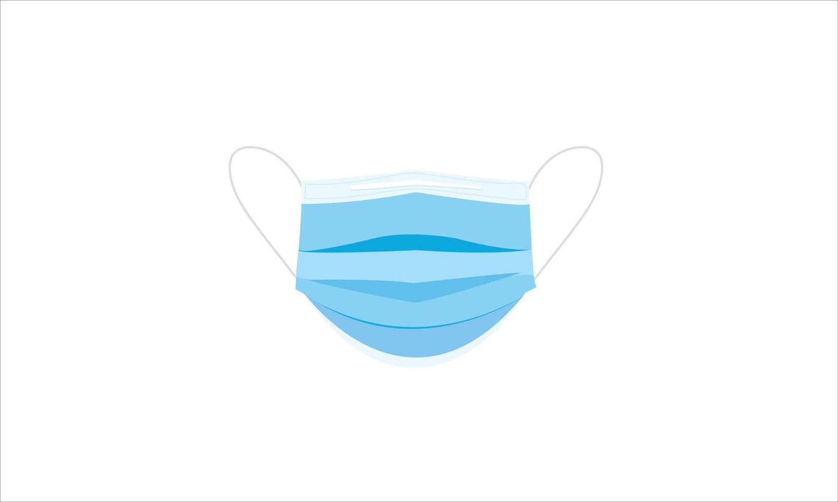 A blue surgical mask on a white background vector