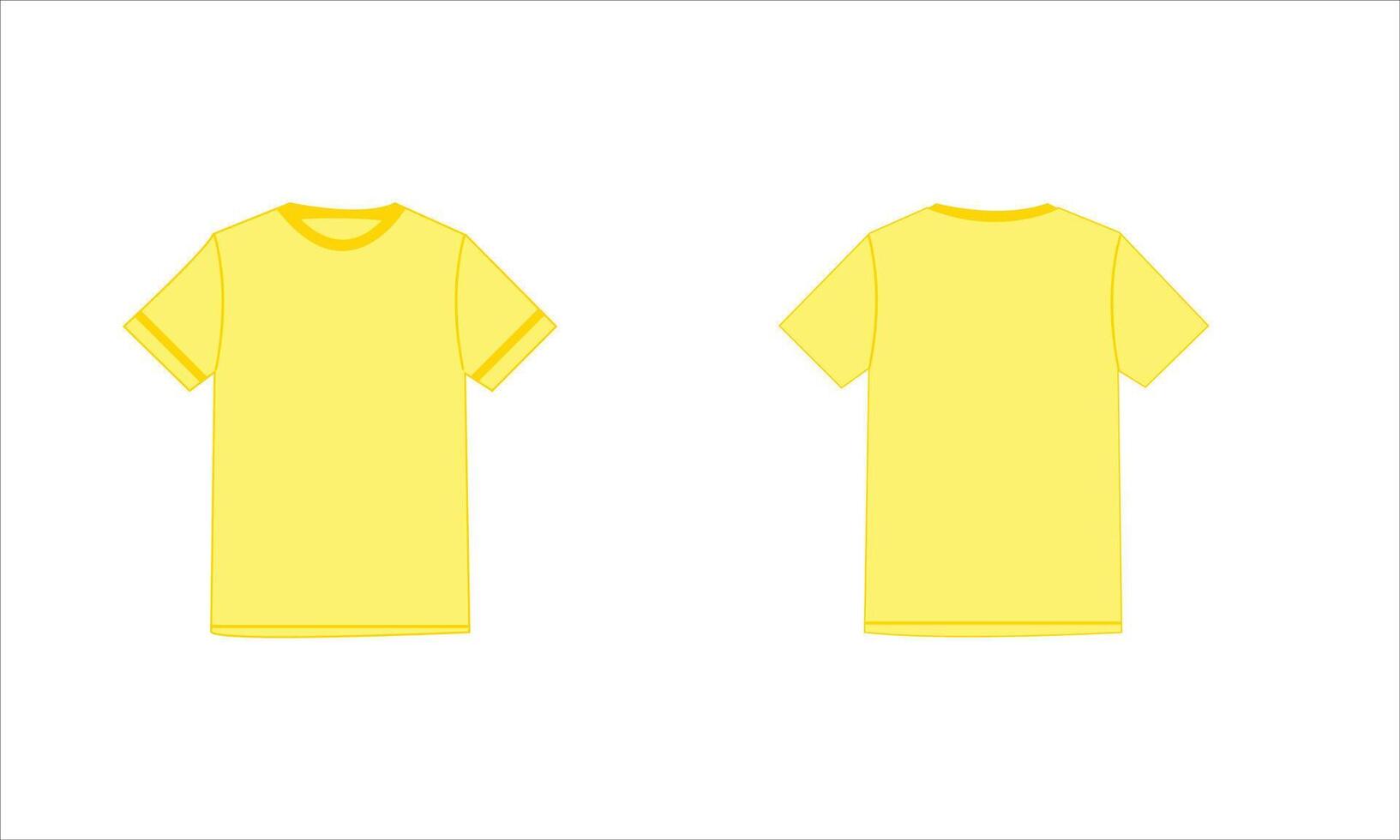 Yellow t - shirt template vector