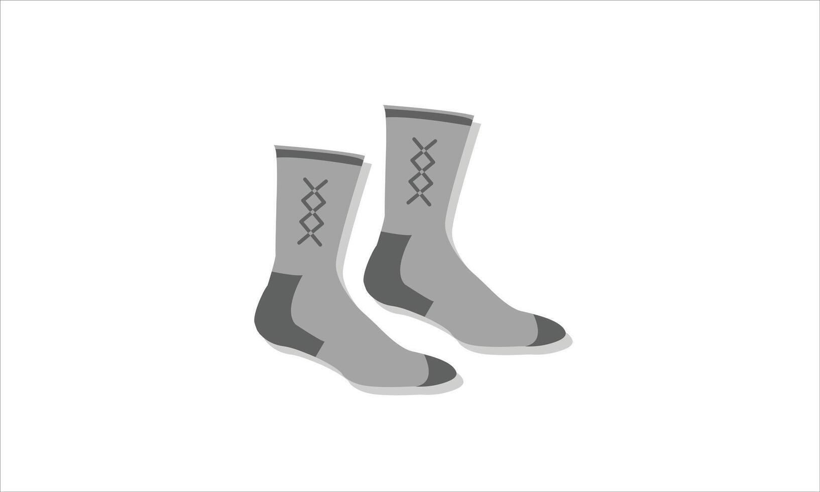A pair of gray socks on a white background vector