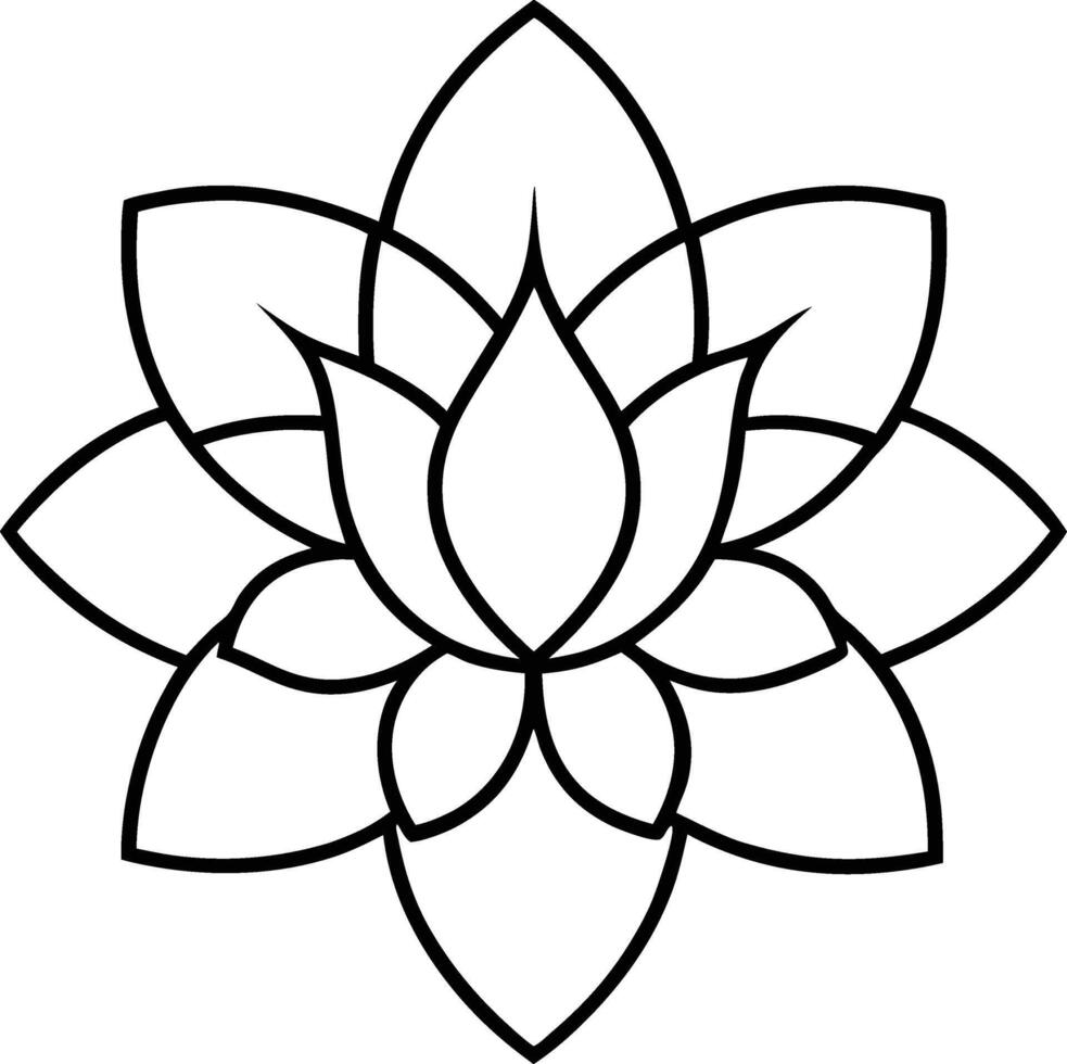 Mandala Pattern with Lotus Flower Artwork vector