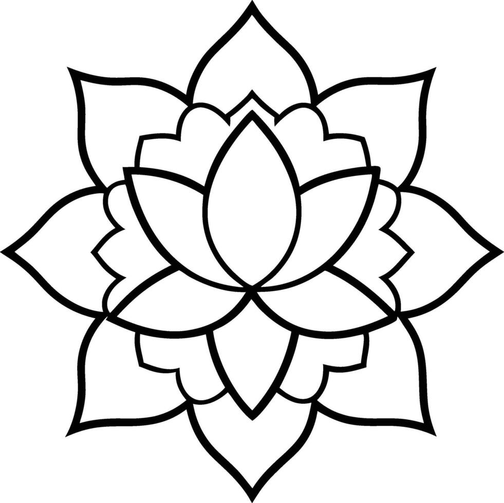 Lotus Flower Mandala Design Illustration vector