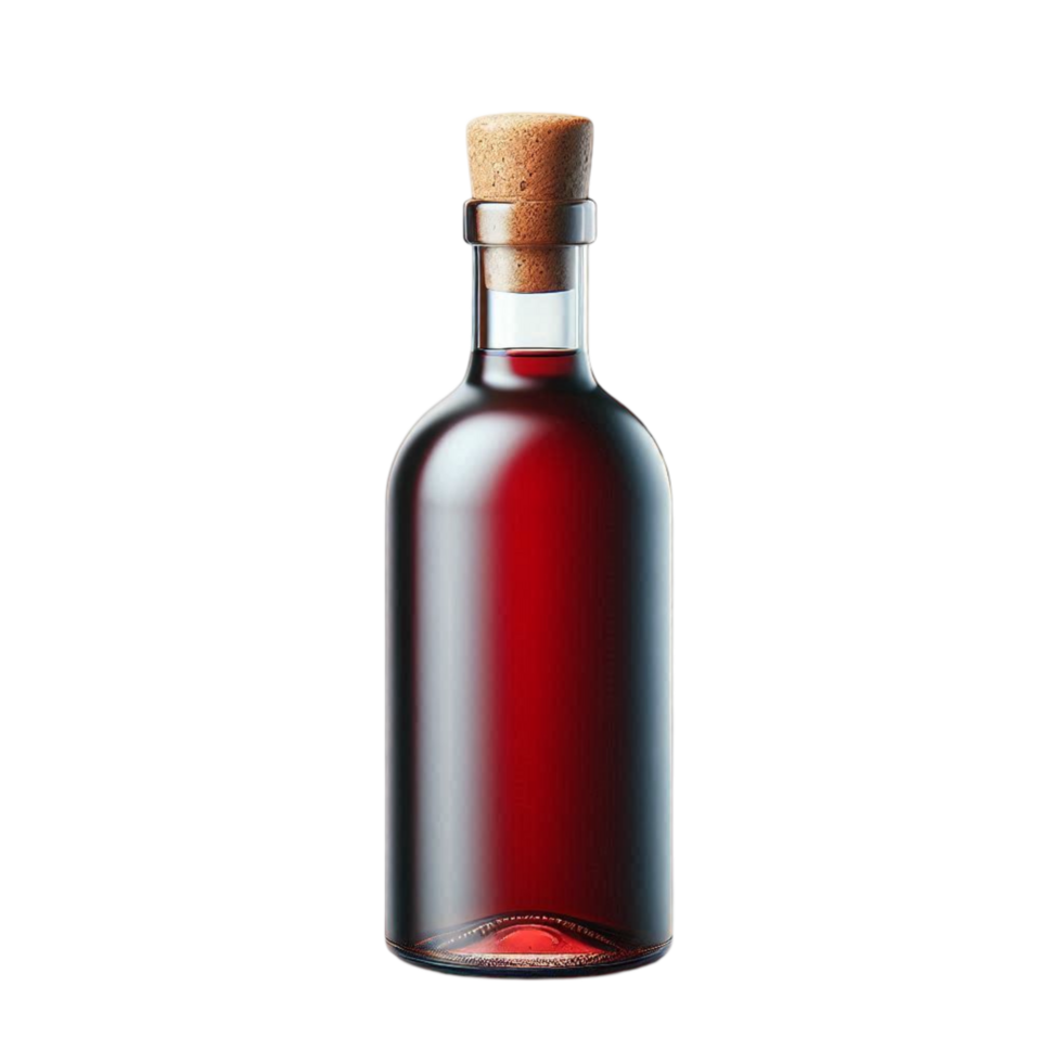 Antique Apothecary Bottle with Deep Red Liquid png