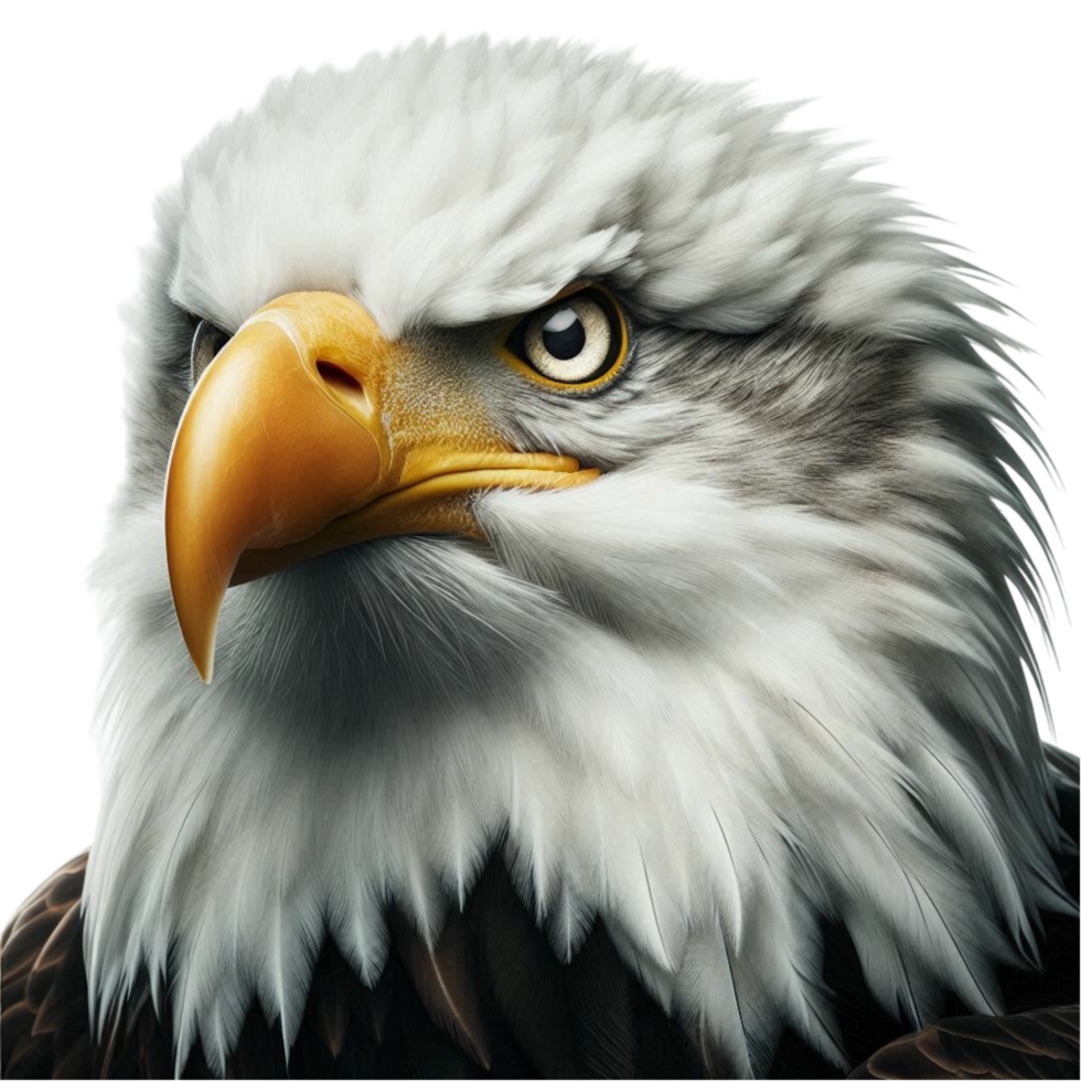 Fierce Bald Eagle Side Profile png