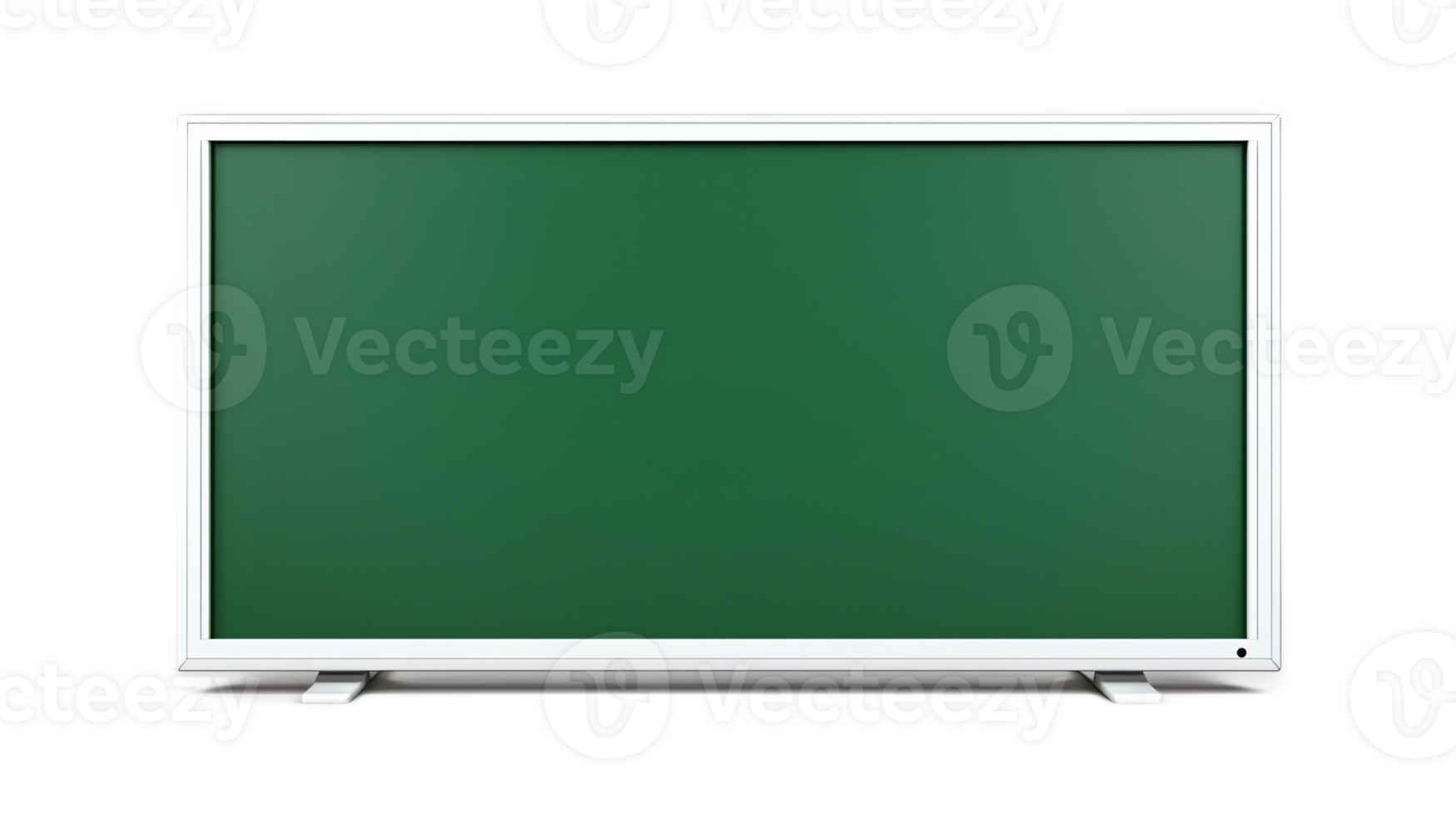 Empty Green Chalkboard with White Frame Ideal for Classroom or Educational Settings png
