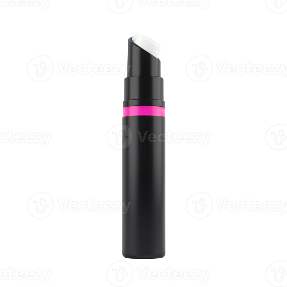 Chic Black Cosmetics Container with Stylish Design png
