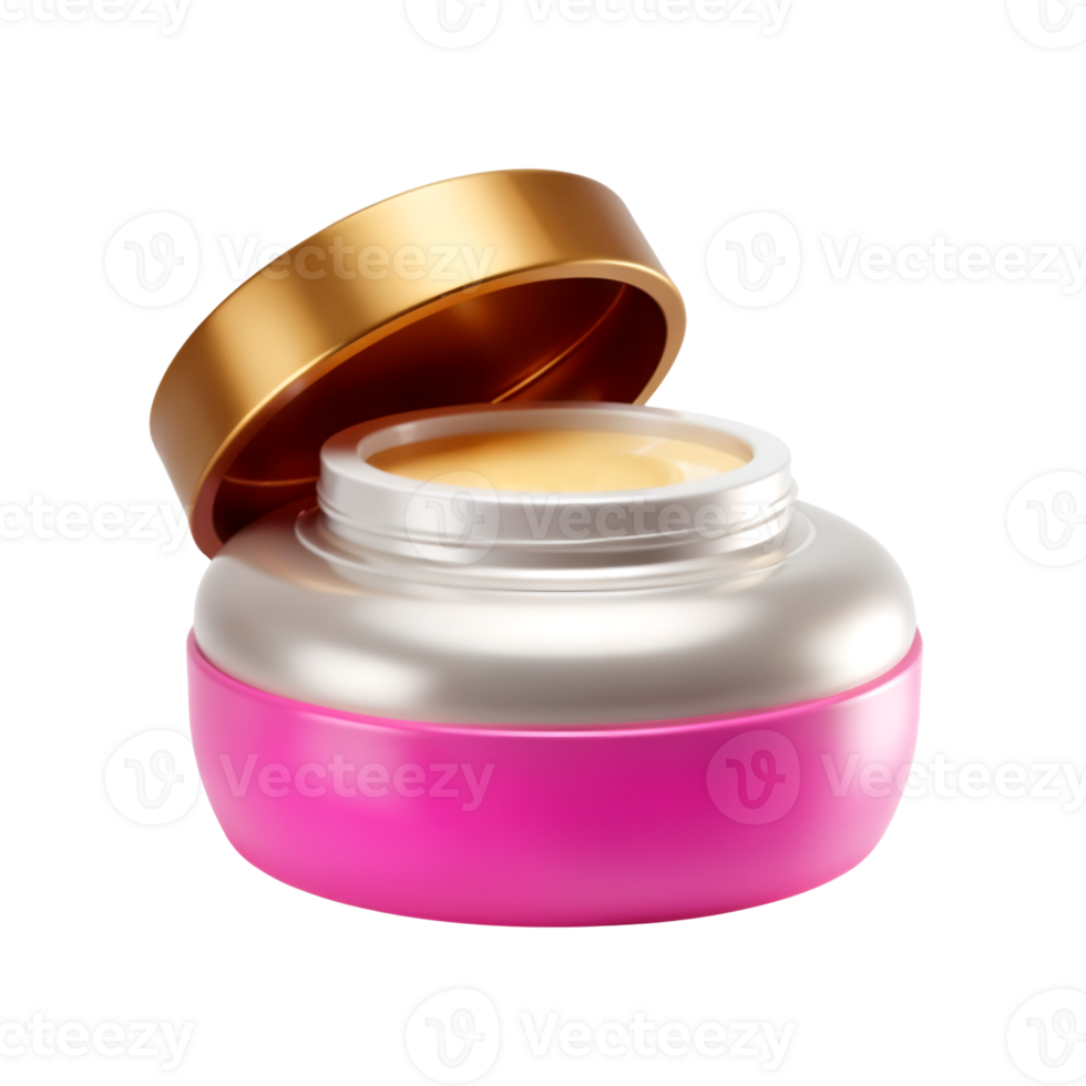 Luxurious cream in a stylish container with a golden lid png