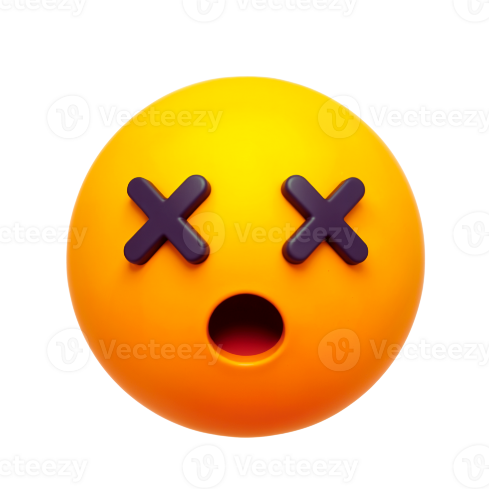 Smiling emoji with crossed eyes showing a humorous expression png