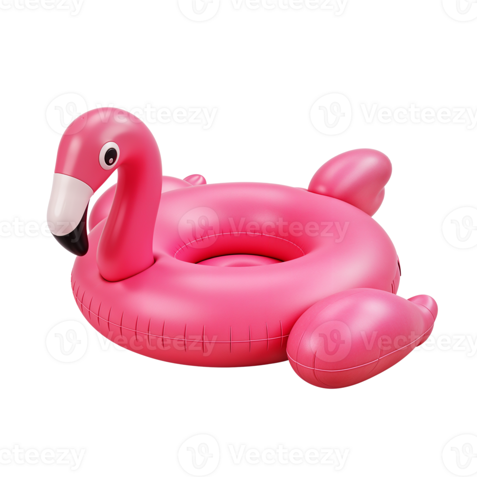 Vibrant Pink Flamingo Pool Float for Summer Fun png
