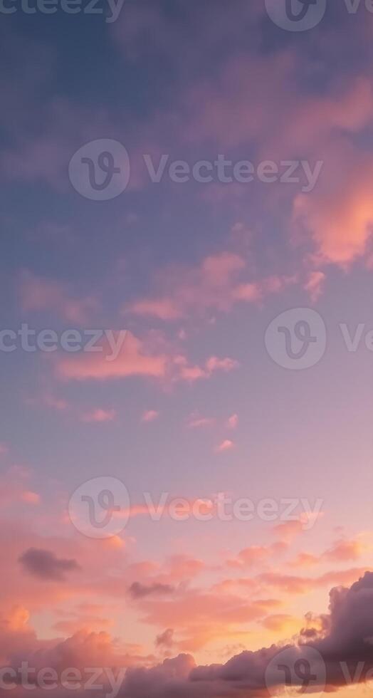 Stunning Sunset Sky with Pink and Purple Clouds Perfect for Phone Wallpaper photo