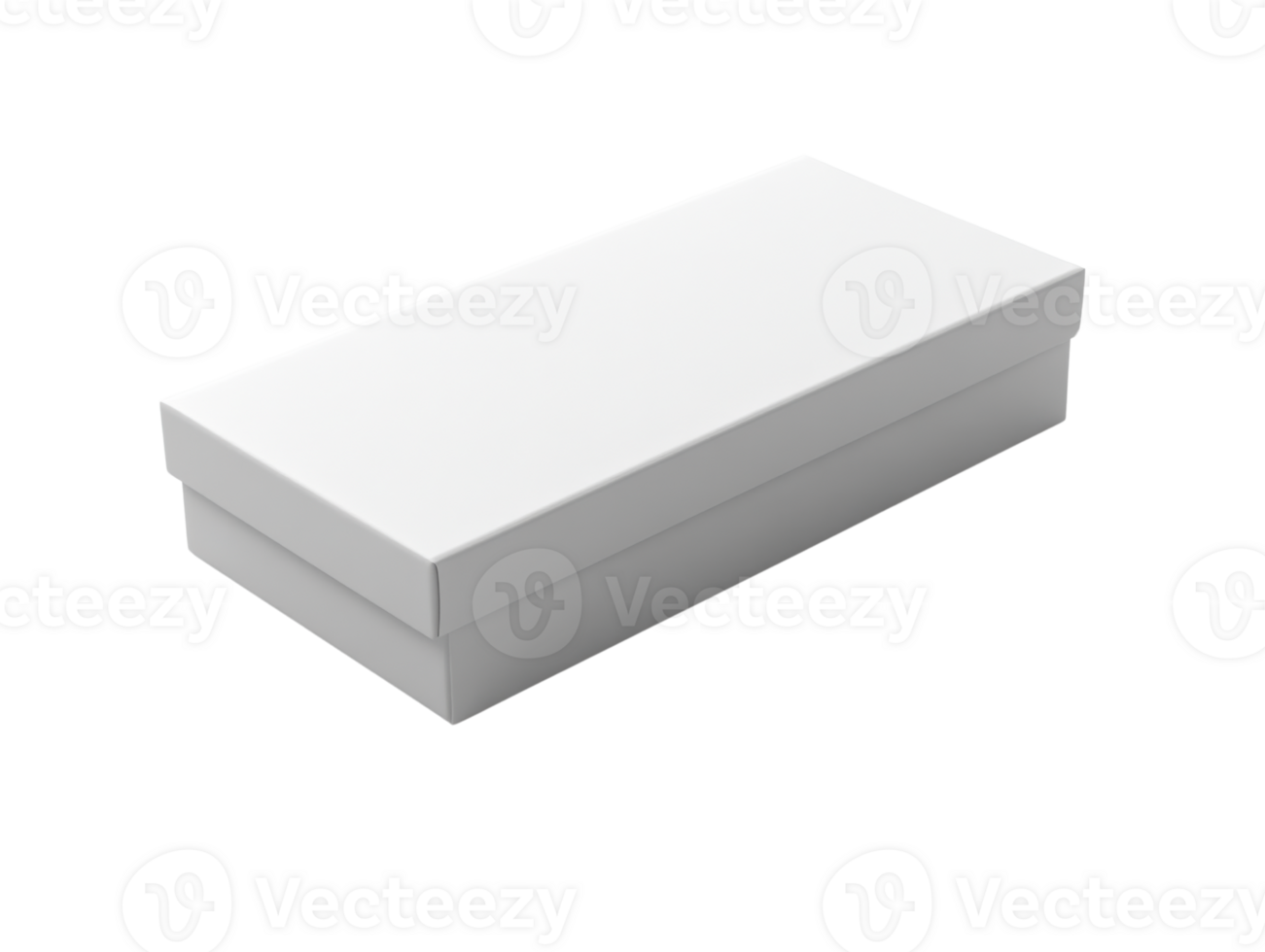 simple white rectangular box with lid, perfect for storage or gift giving png