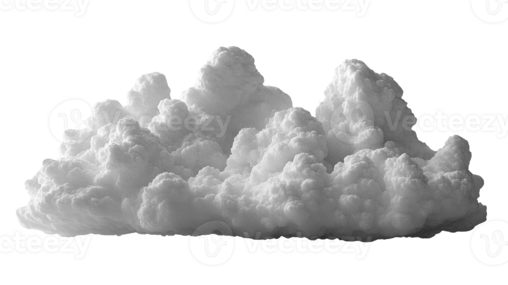Fluffy white cloud formation with soft texture and depth, ideal for backgrounds png