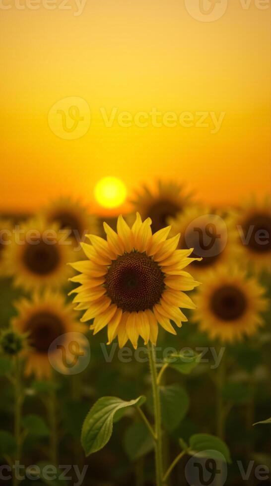 Beautiful Sunflower Sunset Wallpaper Perfect for Your Mobile Phone Background photo