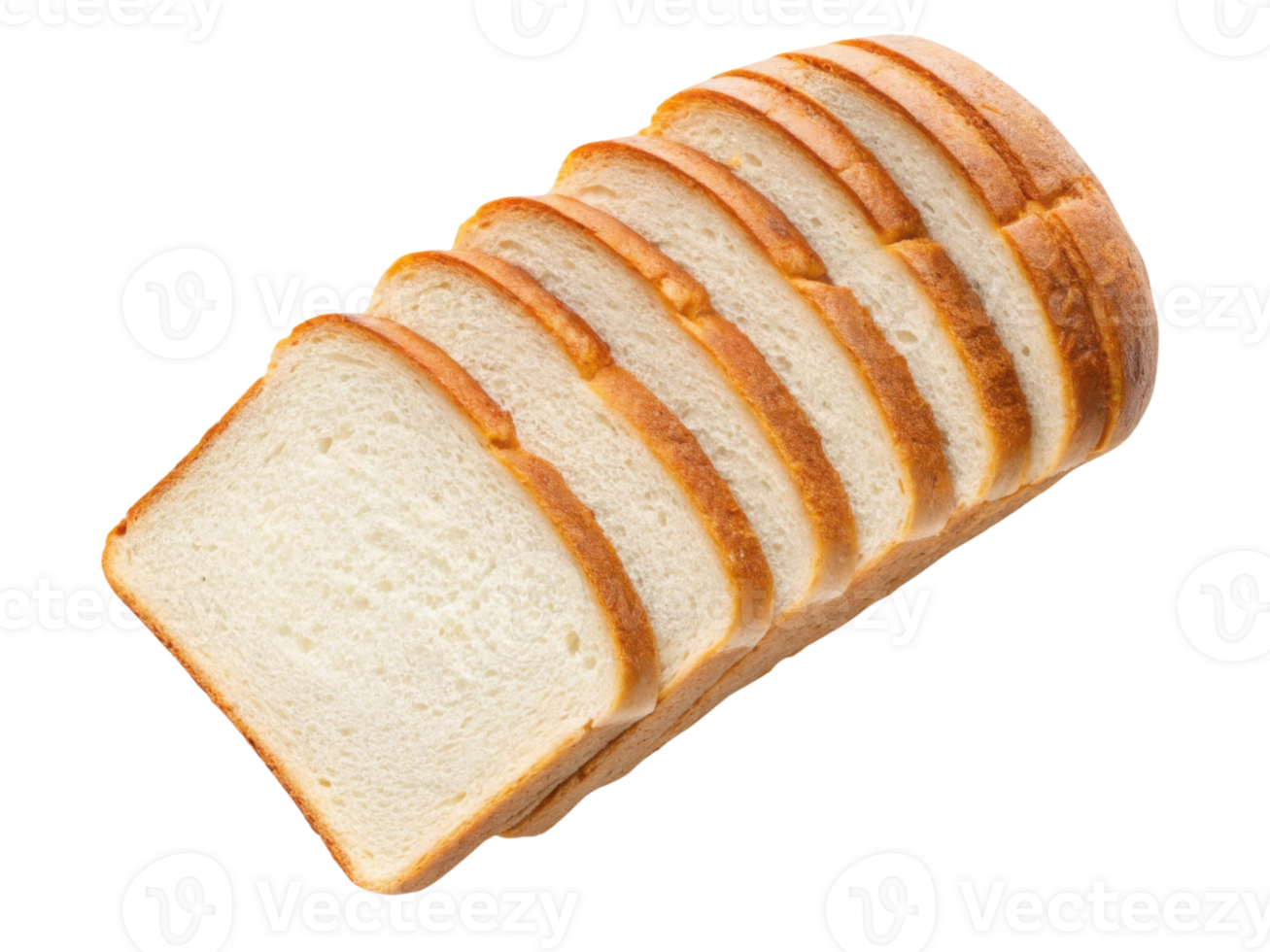 Freshly sliced white bread loaf, perfect for sandwiches and toast png