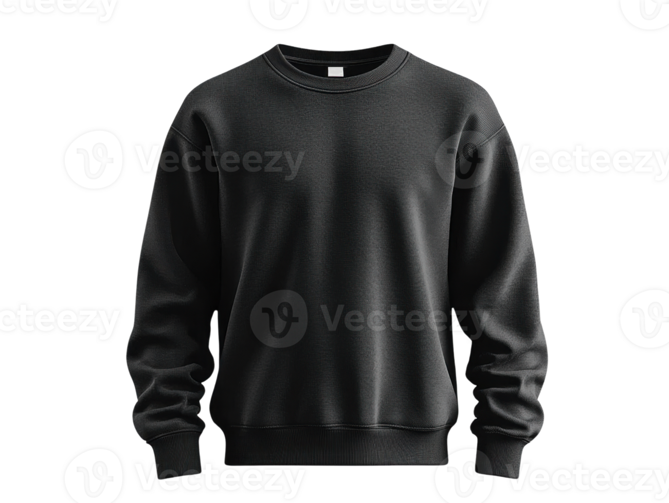 Black sweatshirt design with classic fit and long sleeves, perfect for casual wear png