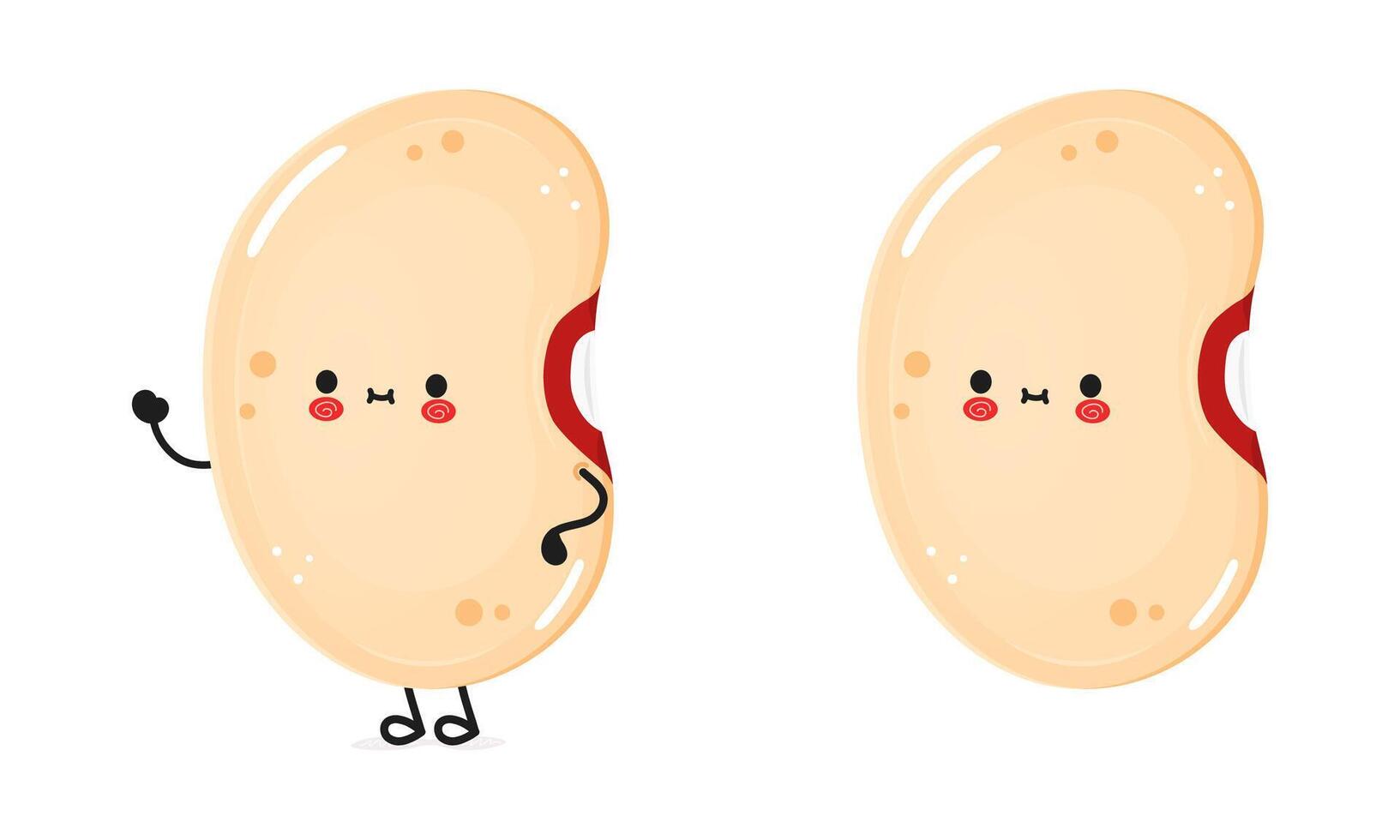 Cute Smiling Soybeans vector