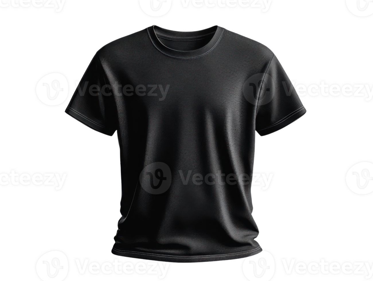 Black t shirt design with casual fit and soft fabric texture png