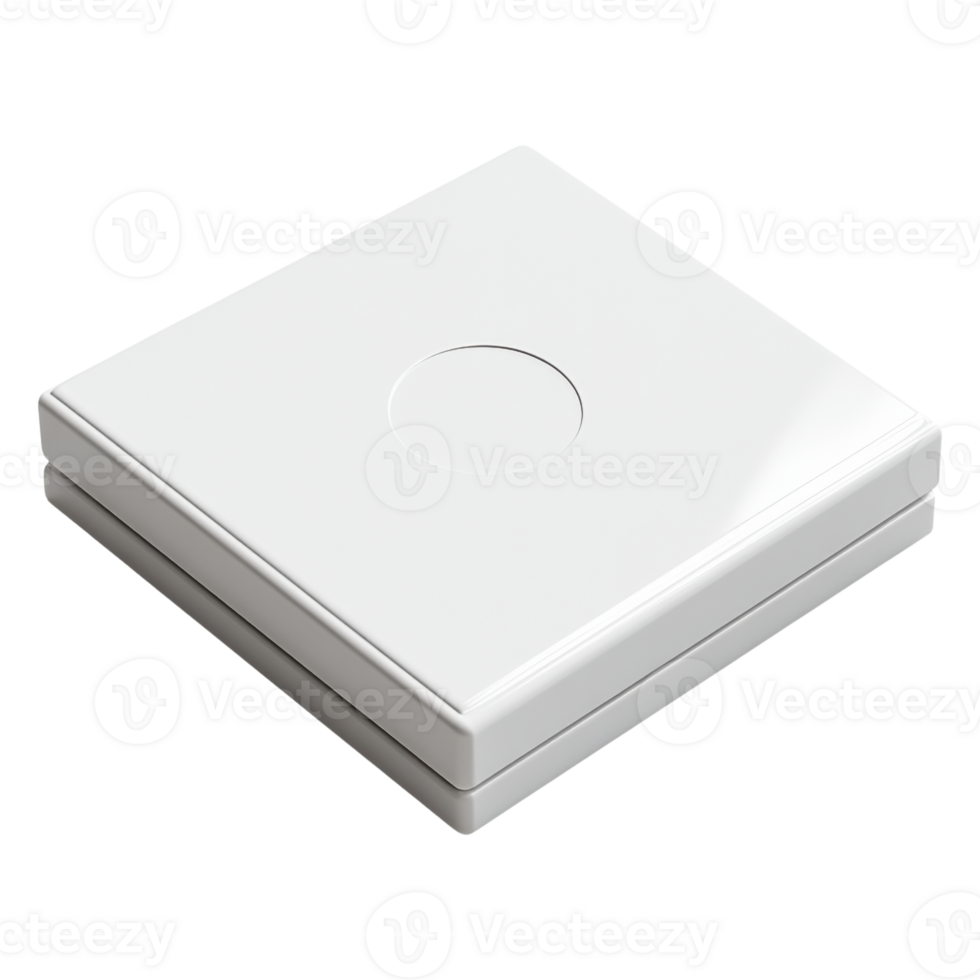 sleek, modern white box with circular indentation on top, perfect for storage or packaging png