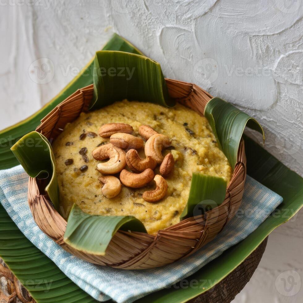 Indian food with cashew nuts photo