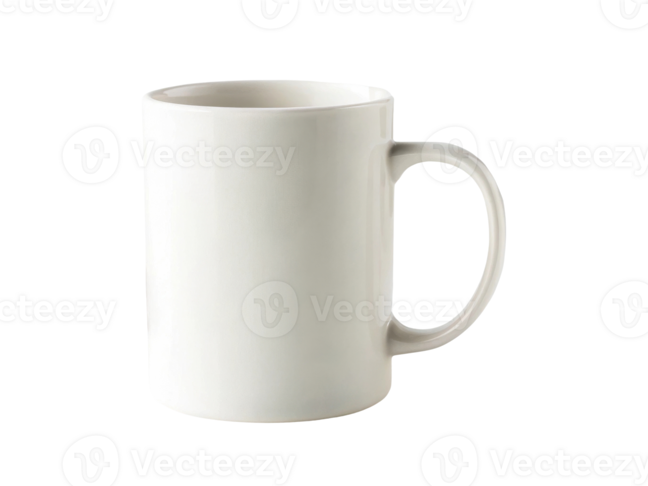 plain white ceramic mug with simple design, perfect for beverages png