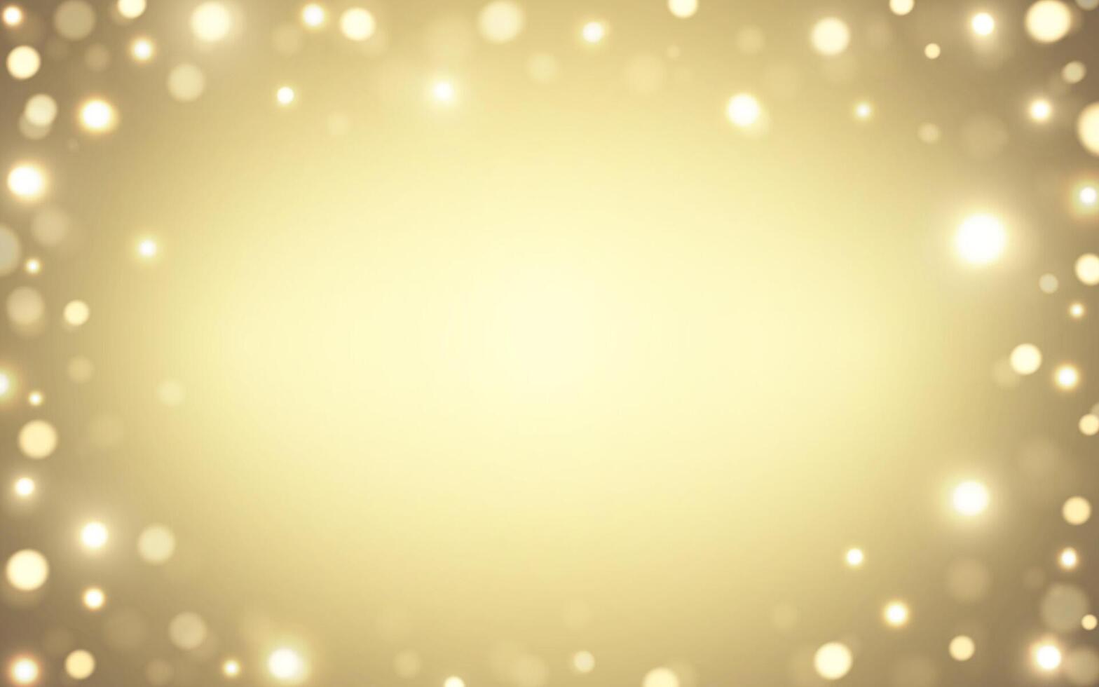 Golden Glow Bokeh Sparkles. Luxury Abstract Light Background, Background decoration vector