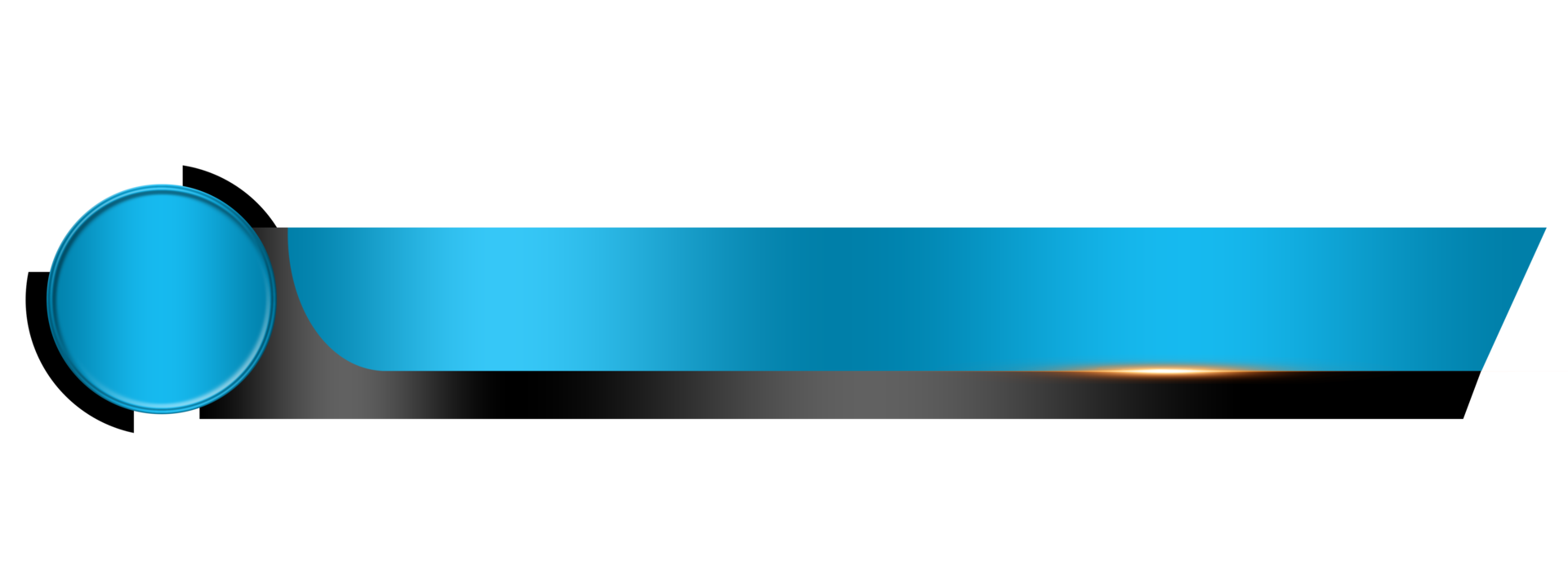 Blue lower third for social media title frame label banner png