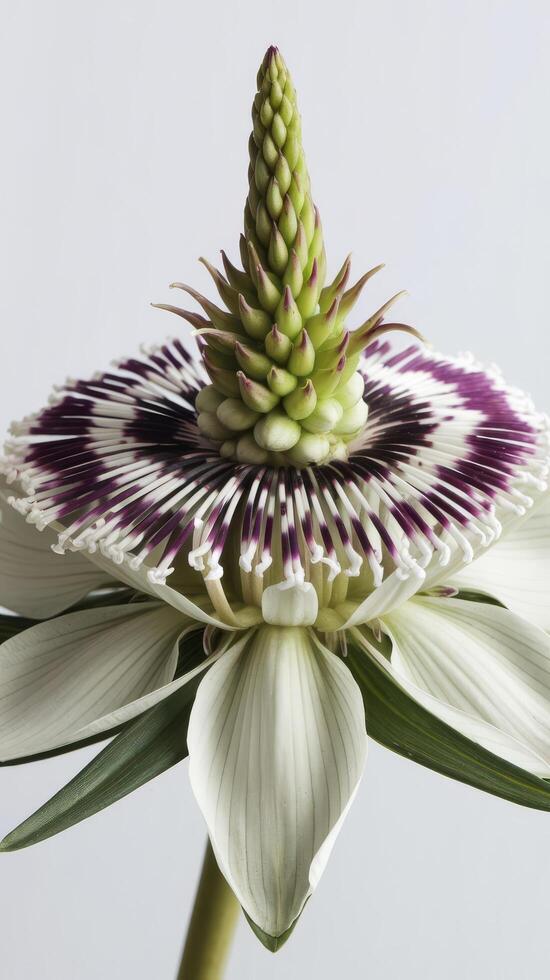 Passiflora incarnata on the white background photo