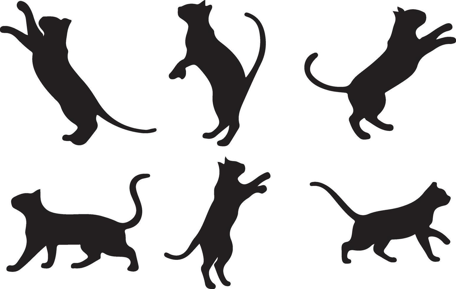 Different types of cat head set collection, vector