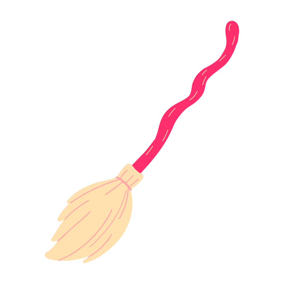 The witch broom.Design for Halloween png