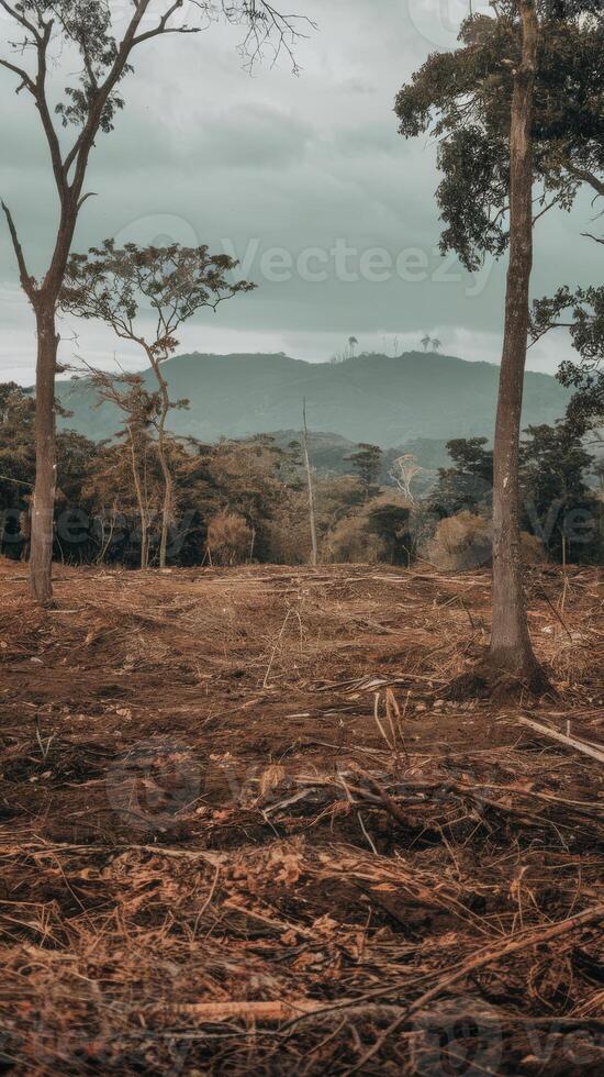 Deforestation in the amazon rainforest photo