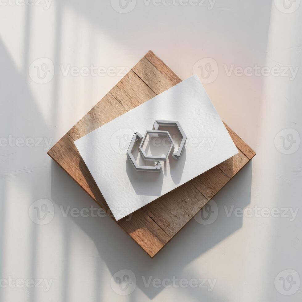 A white box with a metal object on top photo