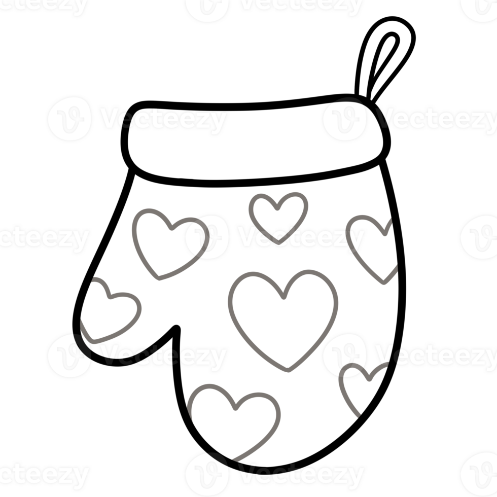 Cute Hand Drawn Glove Illustration png