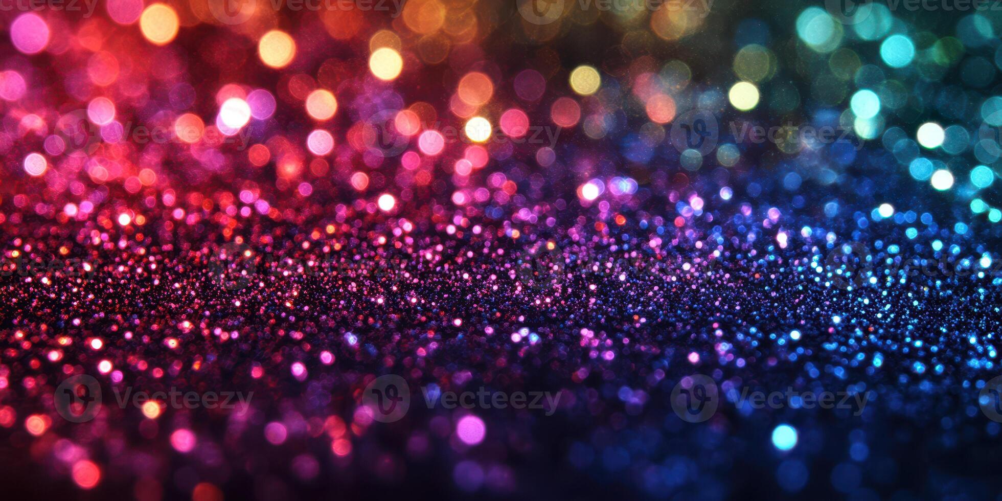 Colorful bokeh lights create a dreamy atmosphere for celebrations or events photo
