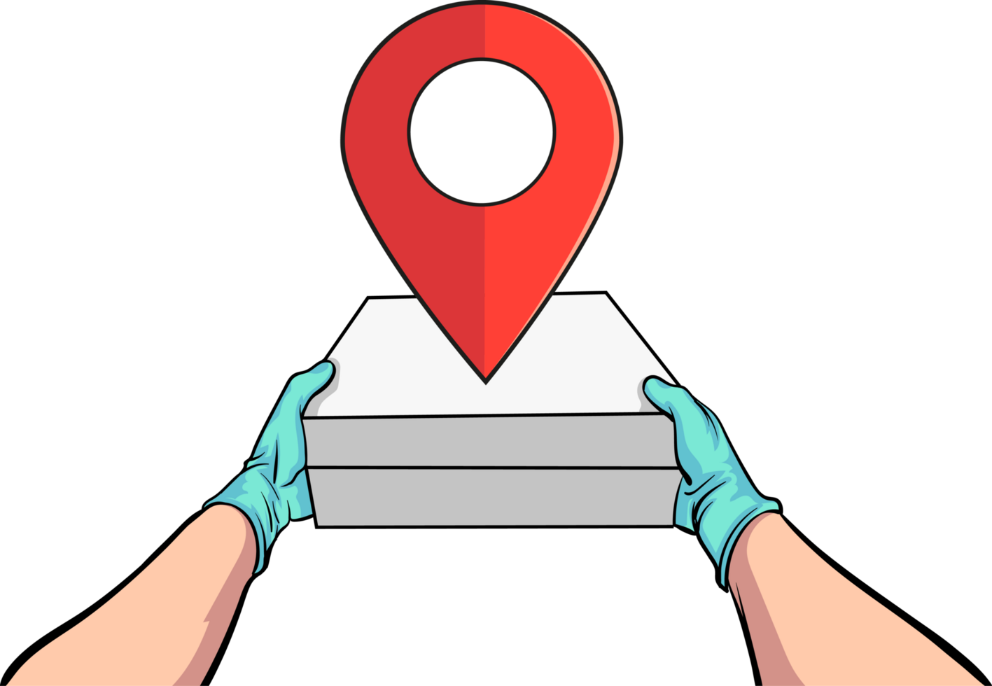 Signage conveys the message of accuracy and punctuality in parcel delivery. png
