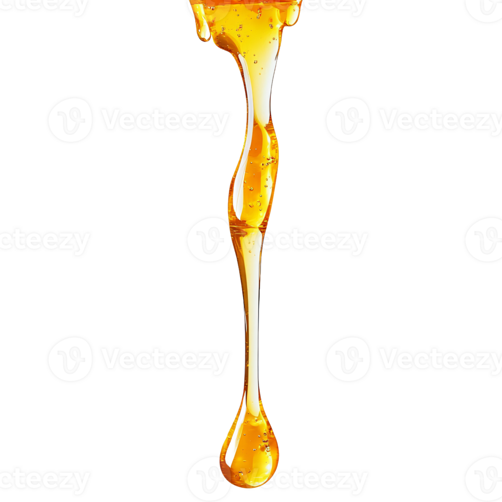 Sticky Honey Drizzling from a Wooden Dripper png