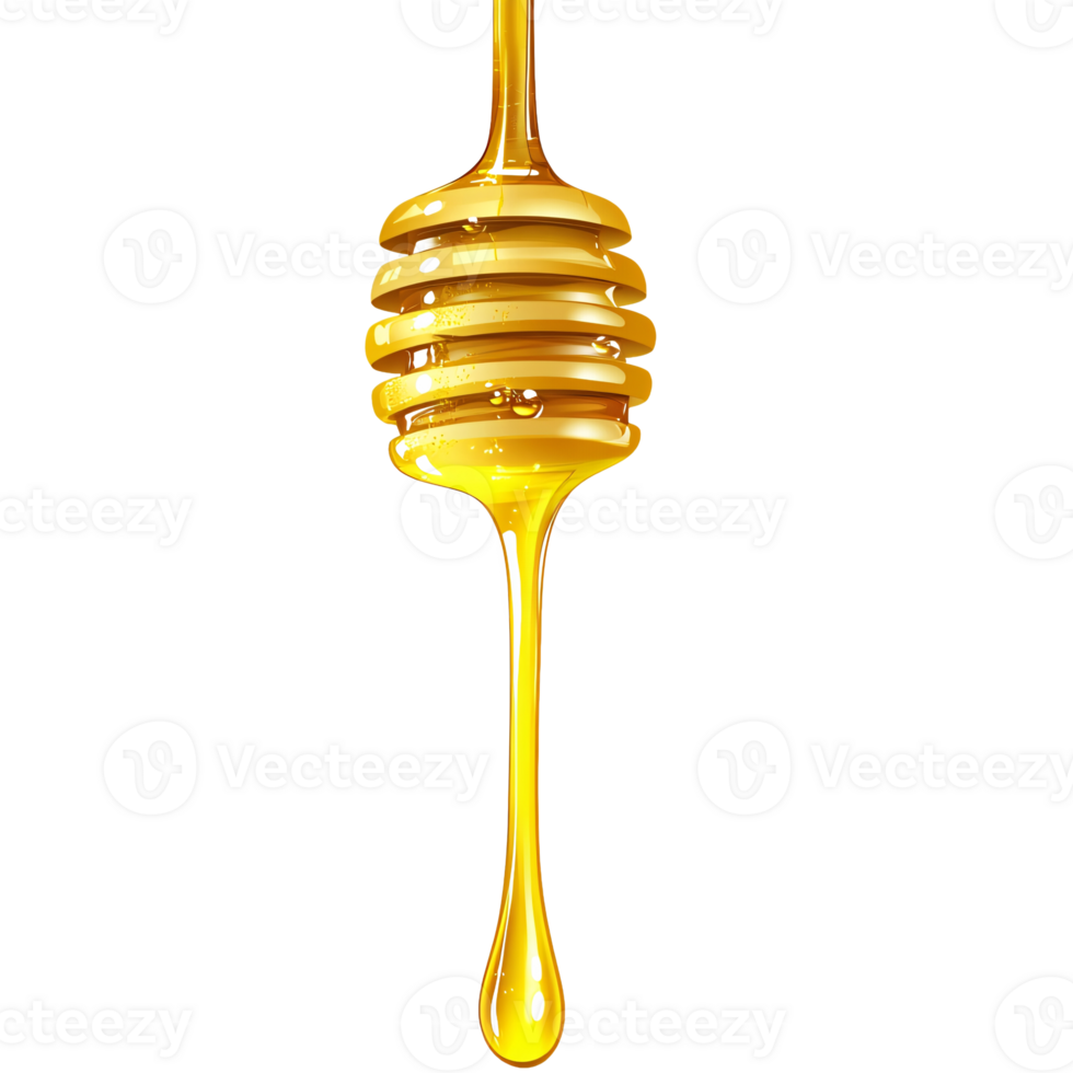 Amber Honey Flowing in a Silky, Golden Stream png