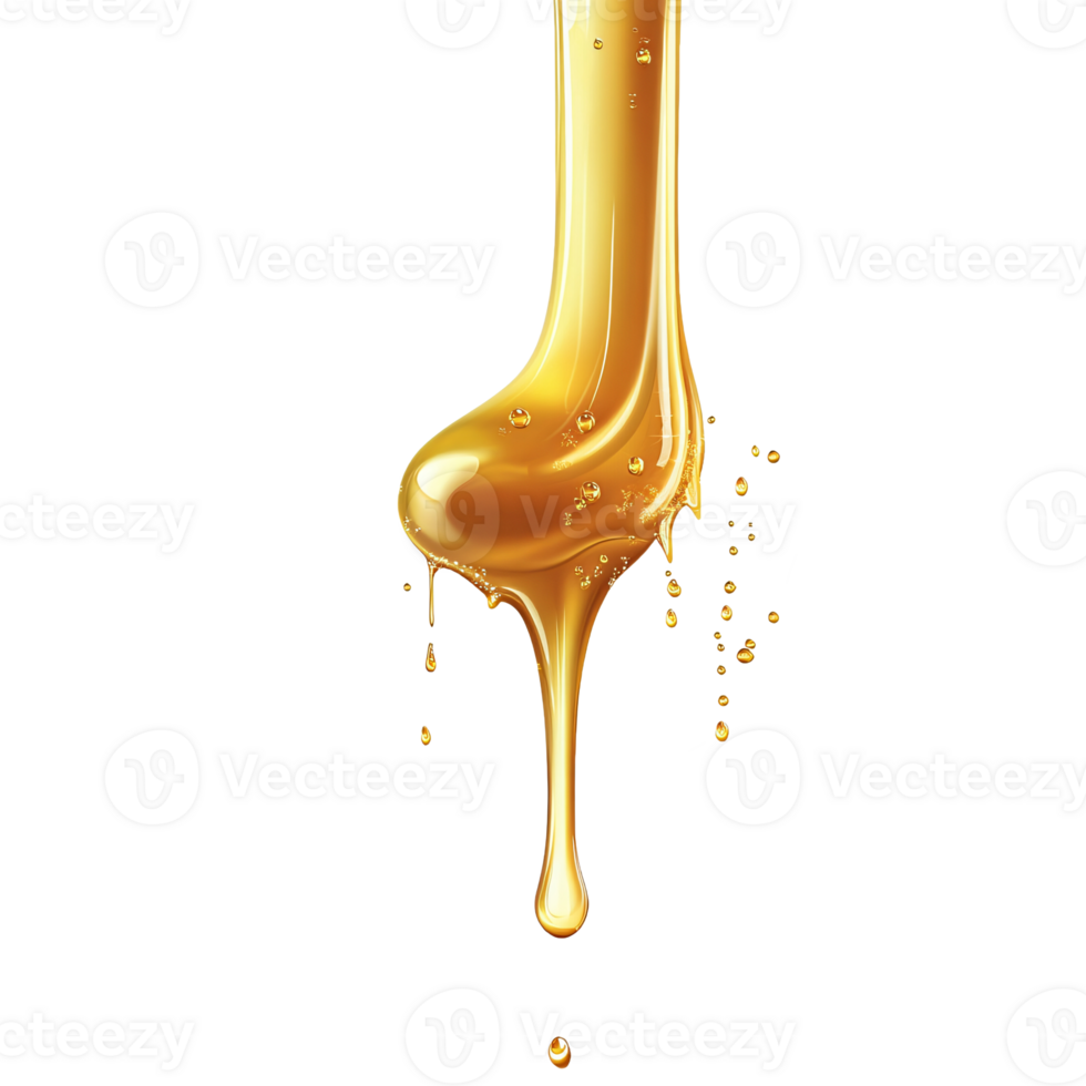 Slow-Falling Honey Creating a Mesmerizing Drip png