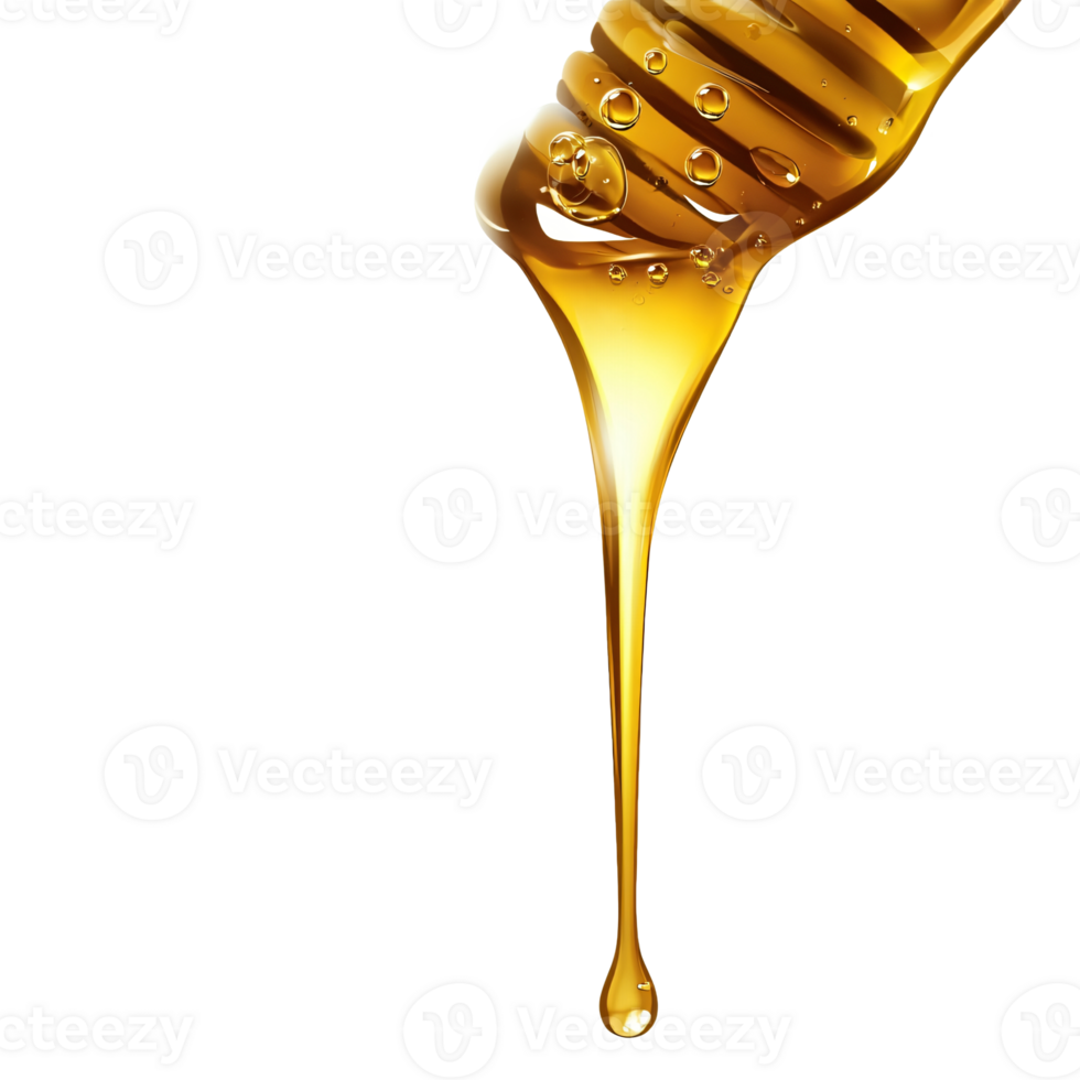 Golden Nectar Flowing from a Traditional Honey Drizzler png