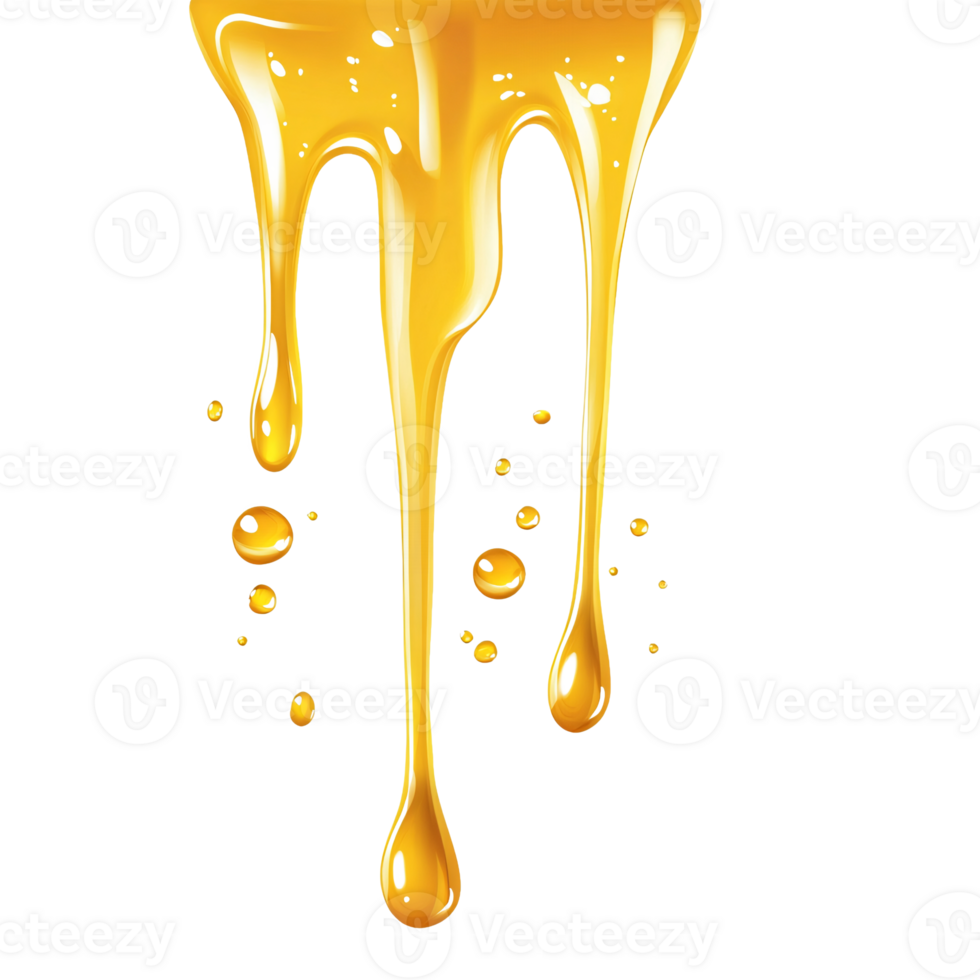 Luminous Golden Honey Drizzling Softly png