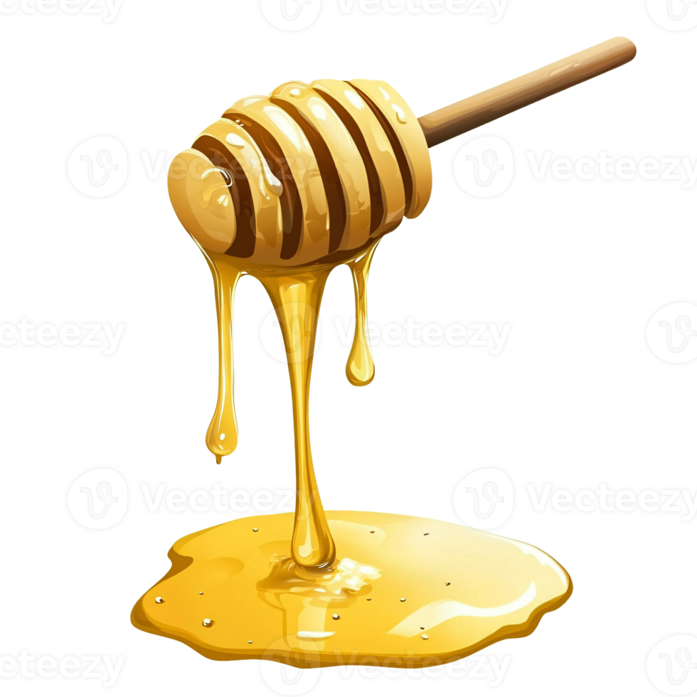 Smooth and Sticky Honey Oozing Down Gently png