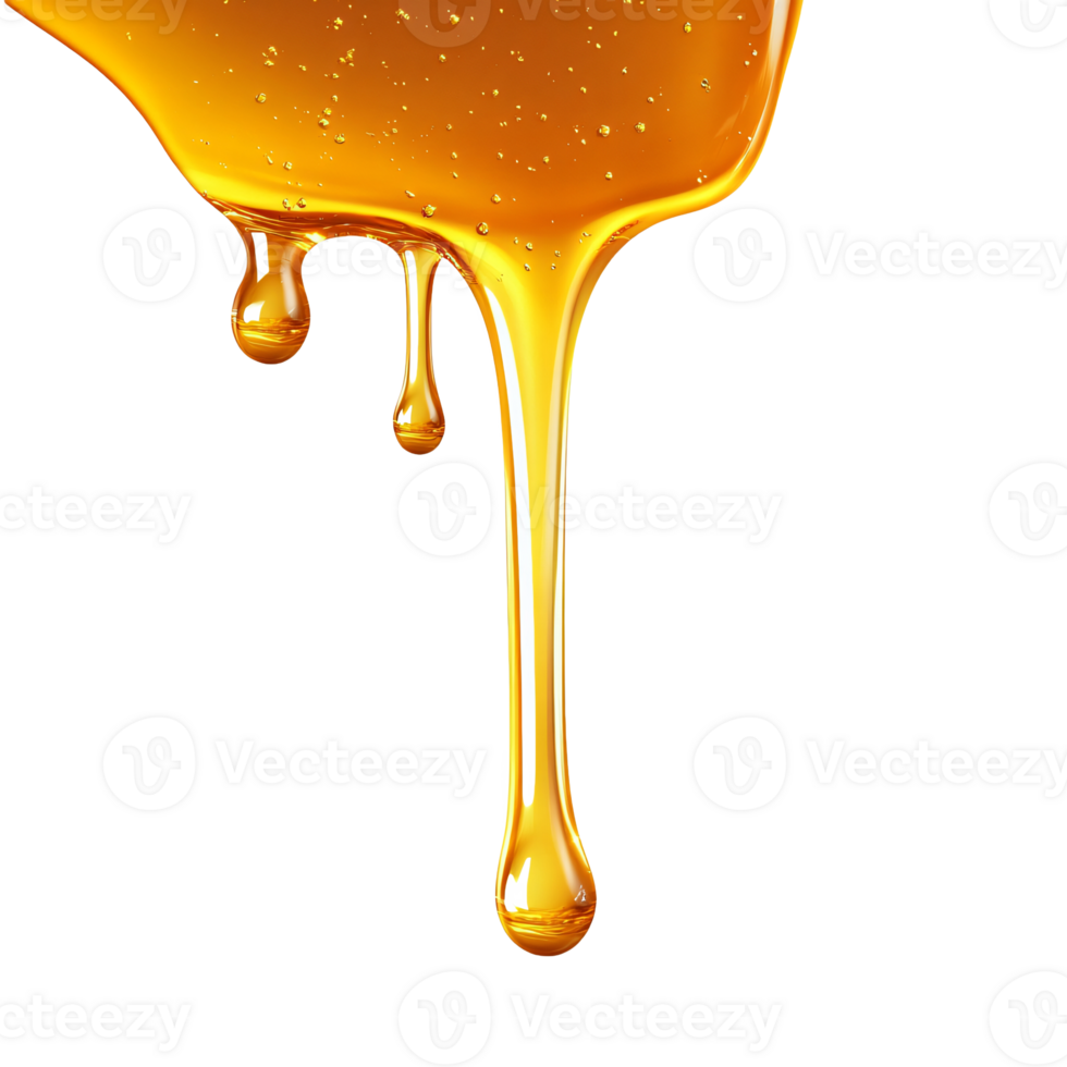 Velvety Honey Oozing in a Continuous Flow png