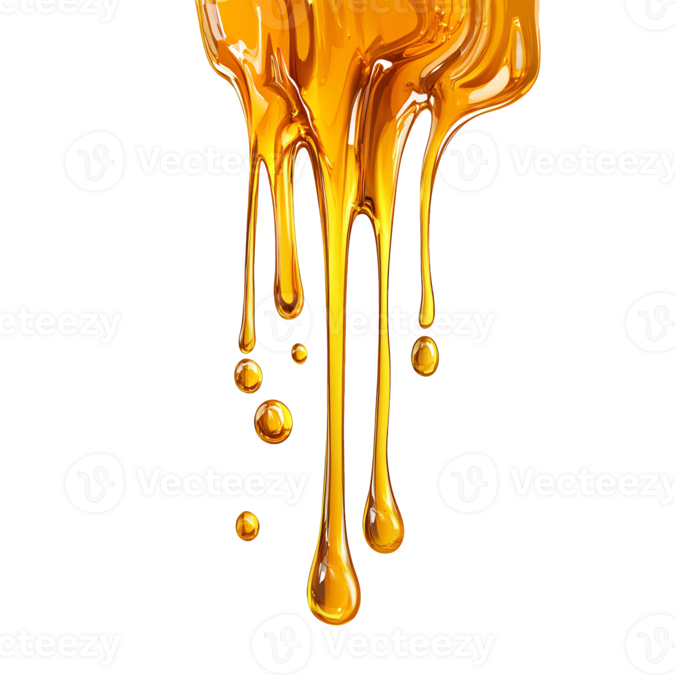 Honey Glaze Dripping in Slow Motion png