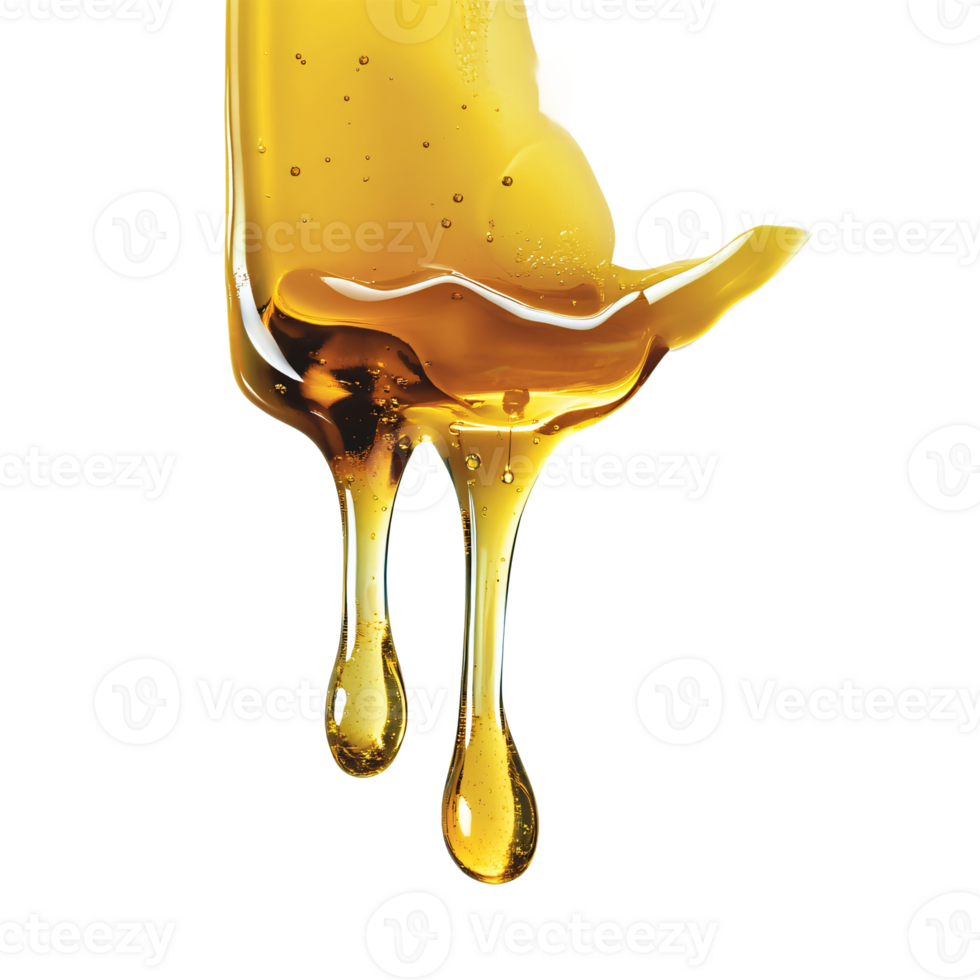 Glossy Golden Honey Falling Gracefully png
