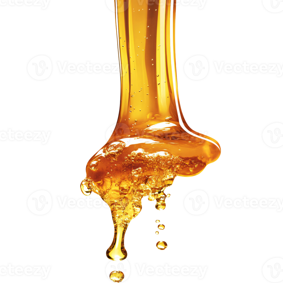 Honey dripping from a glass bottle png
