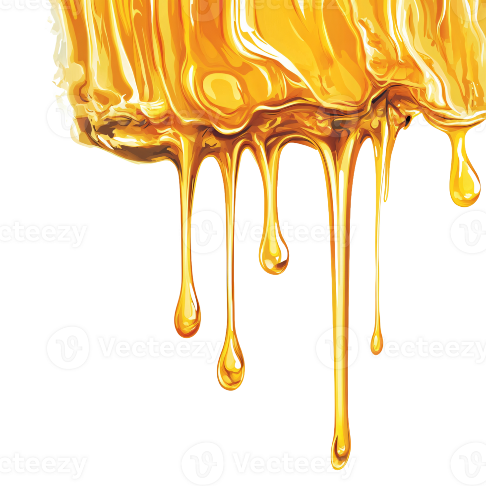 Shiny Honey Droplets Rolling Down png