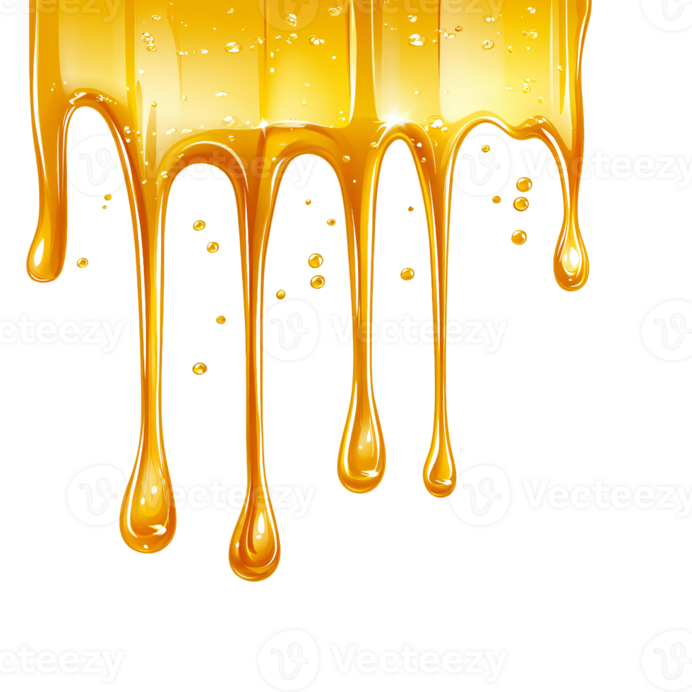 Sticky Honey Flowing in a Smooth Stream png