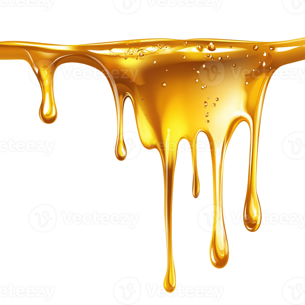 Fresh Honey Streaming in Golden Strands png
